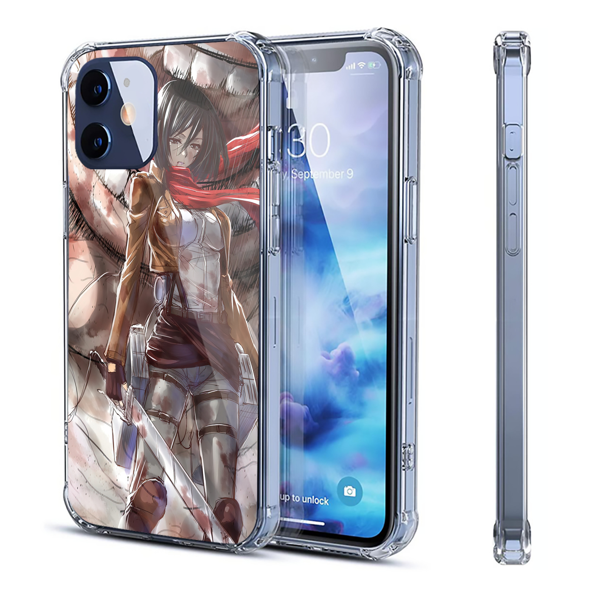 （画像用） 進撃の巨人 Attack on Titan 【iPhone 12シリーズ対応】透明スマホケース（クリアソフトケース）